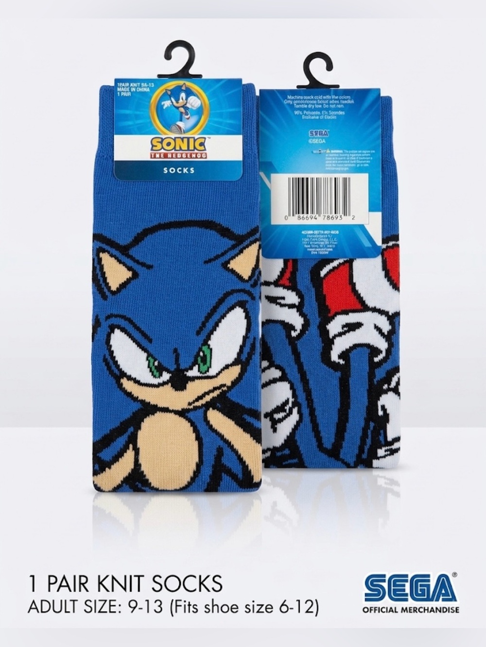 Nwt swag sonic knit crew socks adults